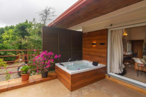 StayVista's Beyond The Blue Door - Valley-View Villa with Outdoor Jacuzzi & Massage Chair